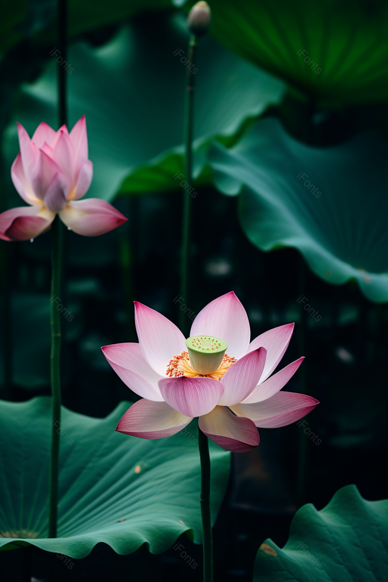 盛夏荷叶荷花池塘大暑莲花实拍摄影图,高清,摄影图,摄影图片,图片大全,摄影图免费下载